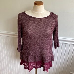 5 for $20! Split Layer Sweater Blouse